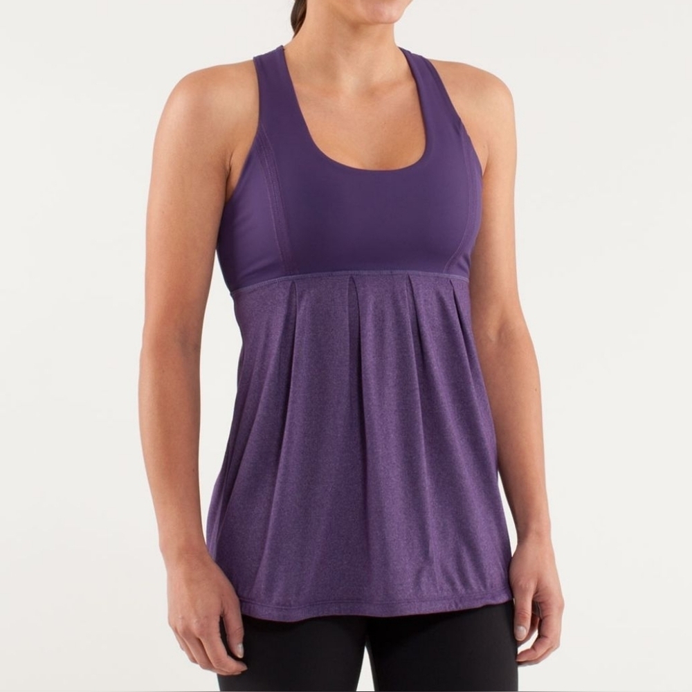 Lululemon Power Dance TankHeathered Concord Grape / Concord Grape size 4